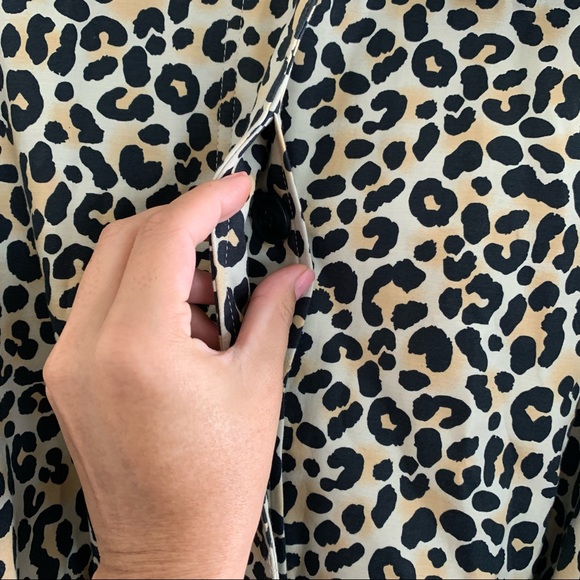 Maje Guillaume Leopard-print Stretch cotton Trench Coat Size 40 - Picture 12 of 14